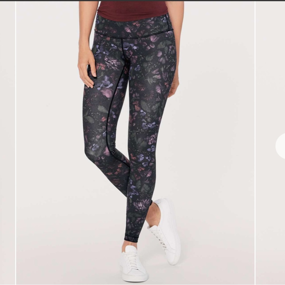 Lululemon Wunder Under Floral Low Rise Tight